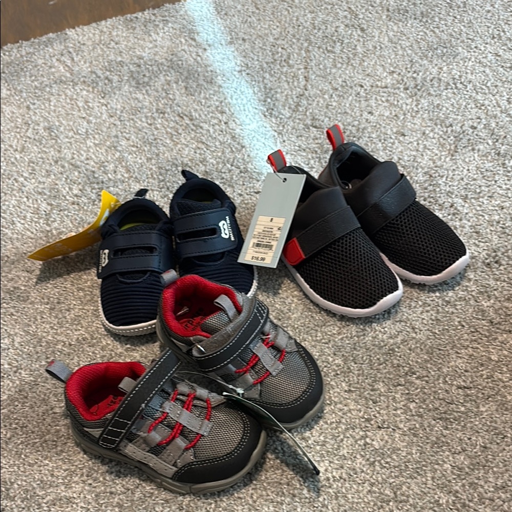 Kids' Athletic Shoes - Black, Gray, and Navy